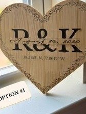 Personalized Wooden Heart Wall Art – Custom Engraved Wedding Gift, Anniversary Sign, Engagement Keepsake product image (7)