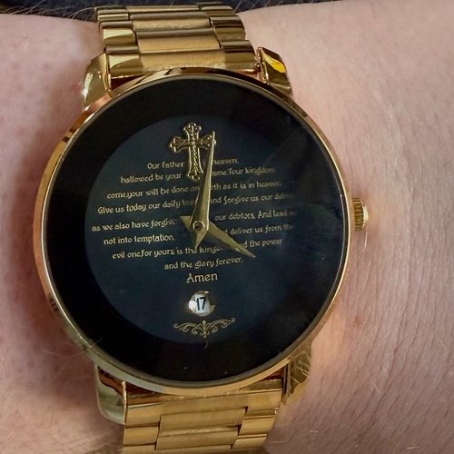 Yes that is the Lord’s prayer on my watch #watch #christian #lordsprayer