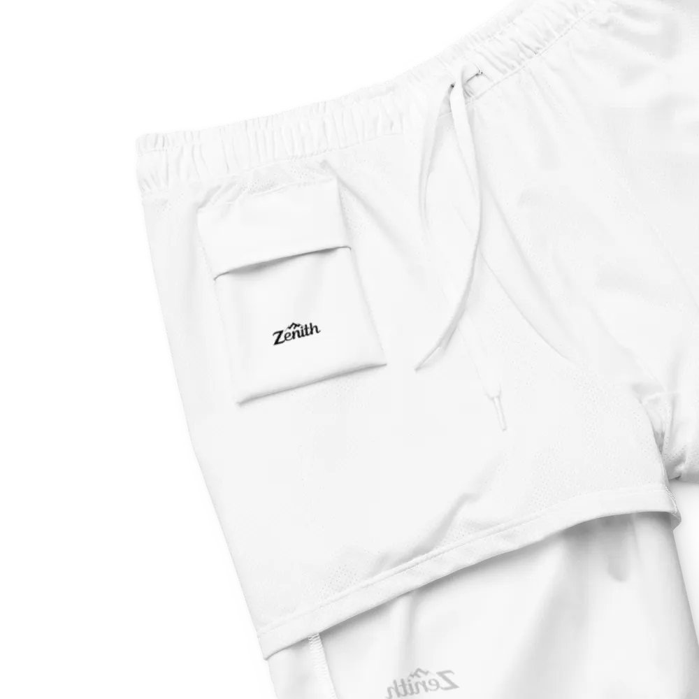 Zenith Eco-Friendly All-Over Print Swim Trunks - White Base, Recycled Polyester, Sizes 2XS-6XL product image (6)