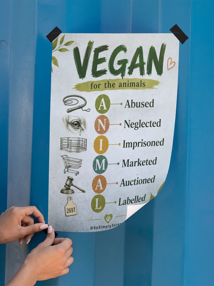 VEGAN for the Animals Poster product image (2)