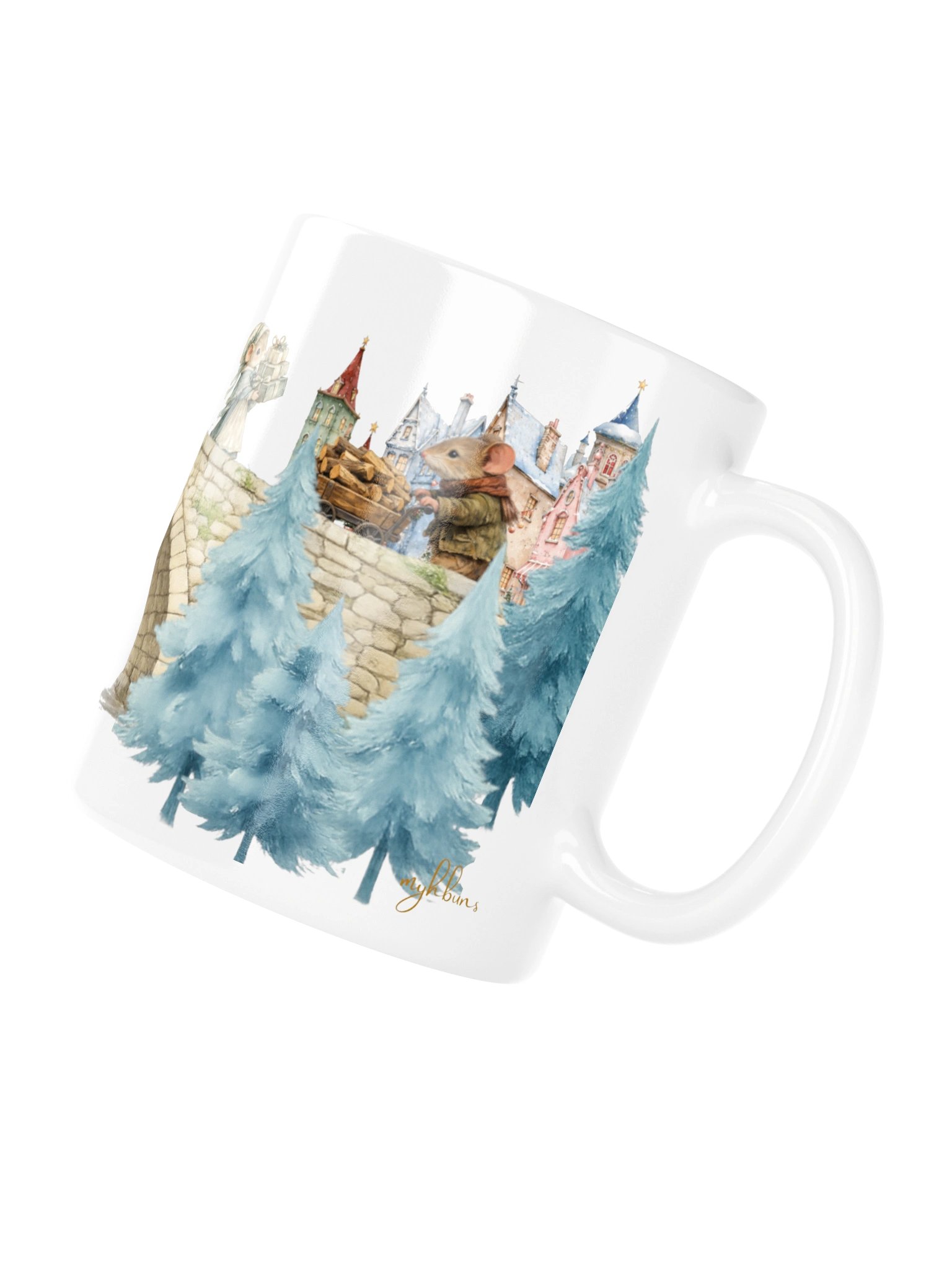 Home for Winter | Whimsical Snowy Village Ceramic Mug product image (10)