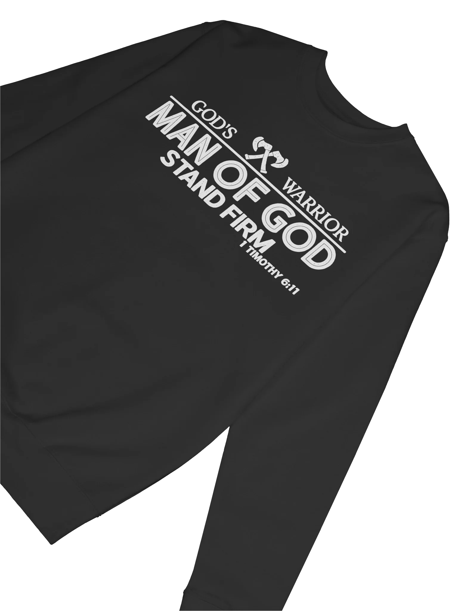 God's Warrior – Man of God | Stand Firm | 1 Timothy 6:11 | Christian Faith Sweatshirt product image (87)