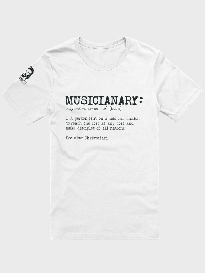 Christafari Musicianary Definition T-Shirt (BLACK ON WHITE) product image (1)