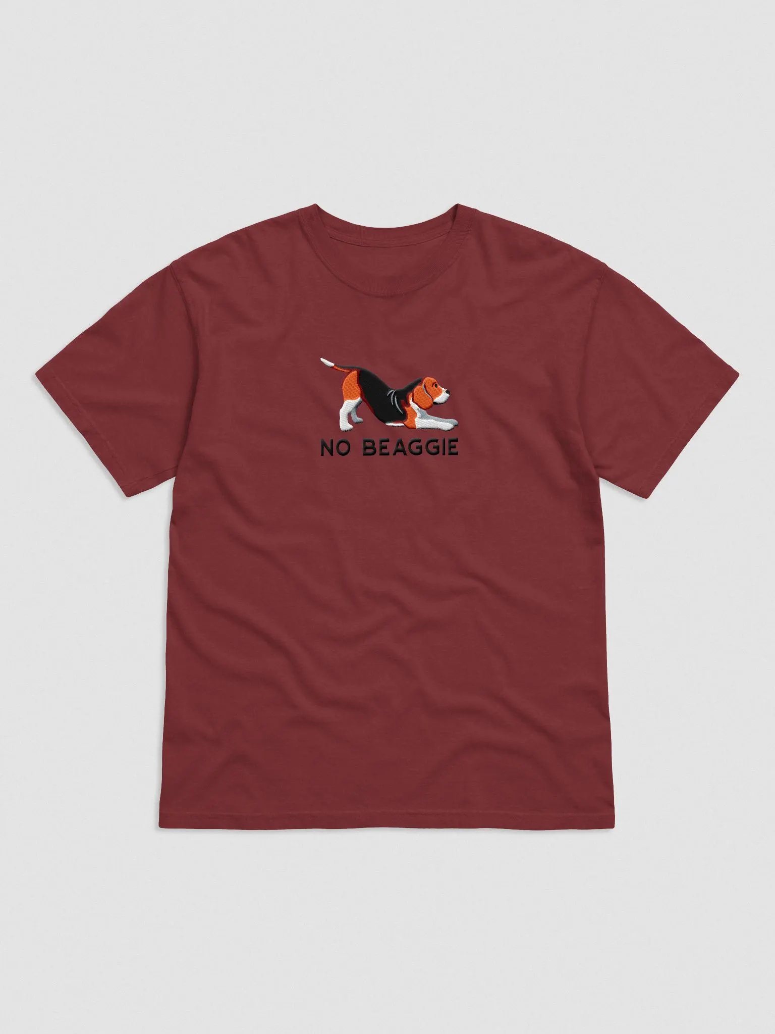 No Beaggie T-Shirt(Embroidered) of a Beagle(Tricolor) product image (4)