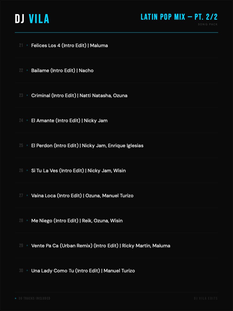 Latin Pop Mix - Song Pack product image (3)