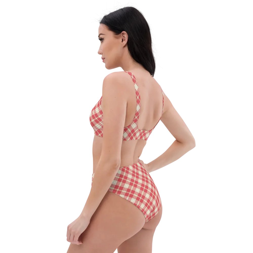 Coral Pink Plaid Bikini product image (7)