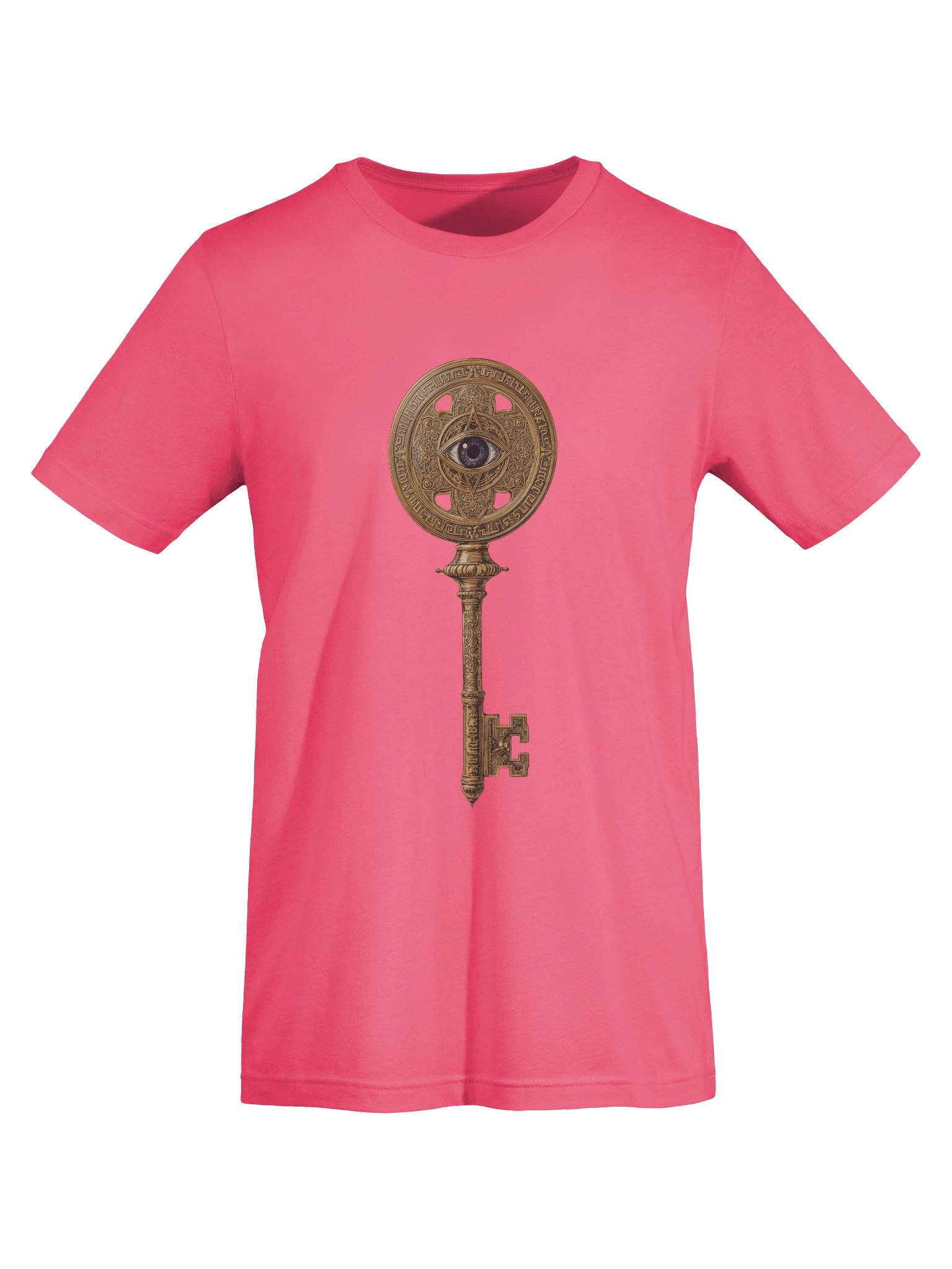The Gatekeeper’s Key Classic T-Shirt – Front & Back Print | Charity Pink | Bella+Canvas 3001 product image (7)