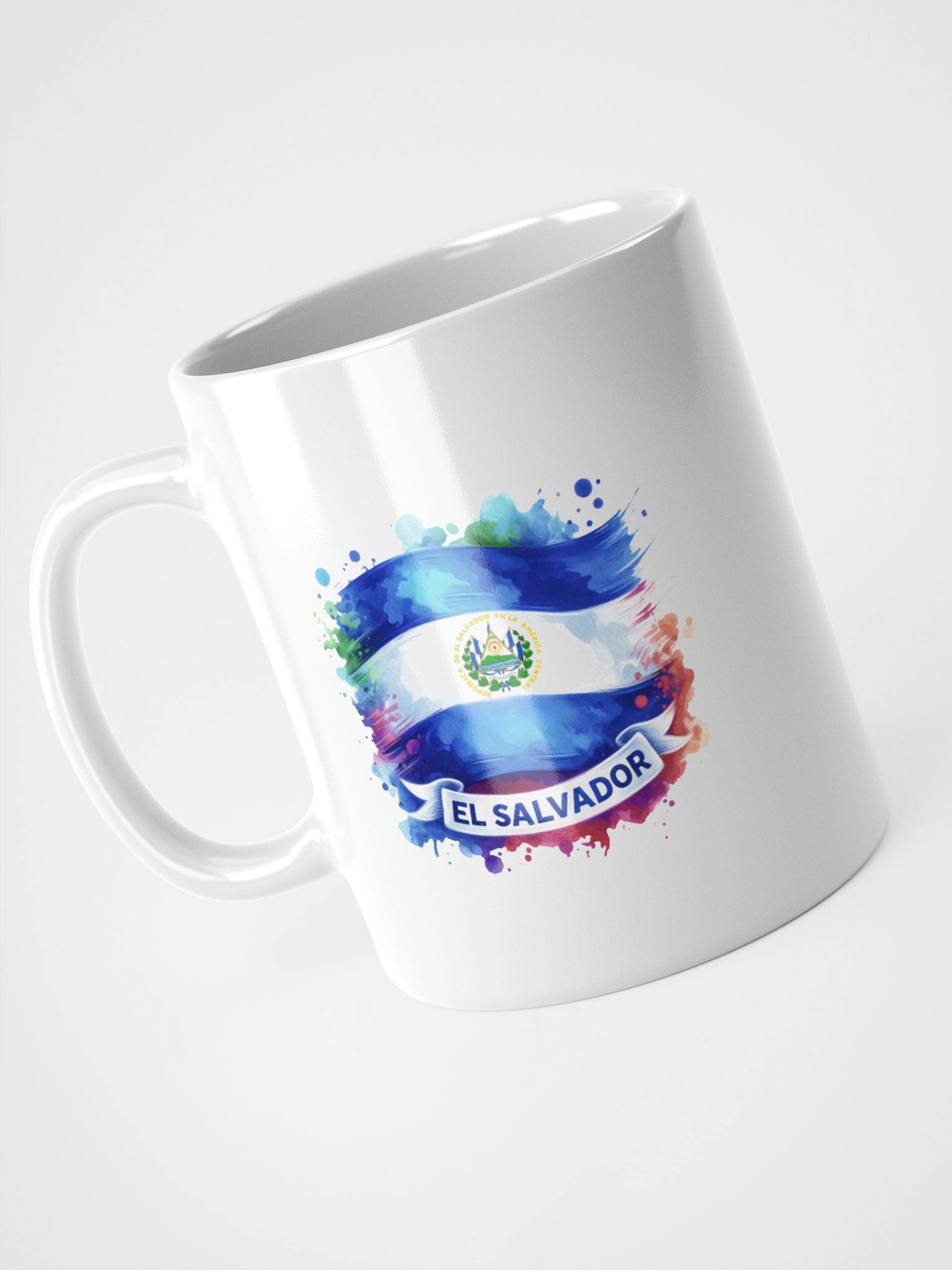 Salvadoran Flag Splatter Mug product image (8)