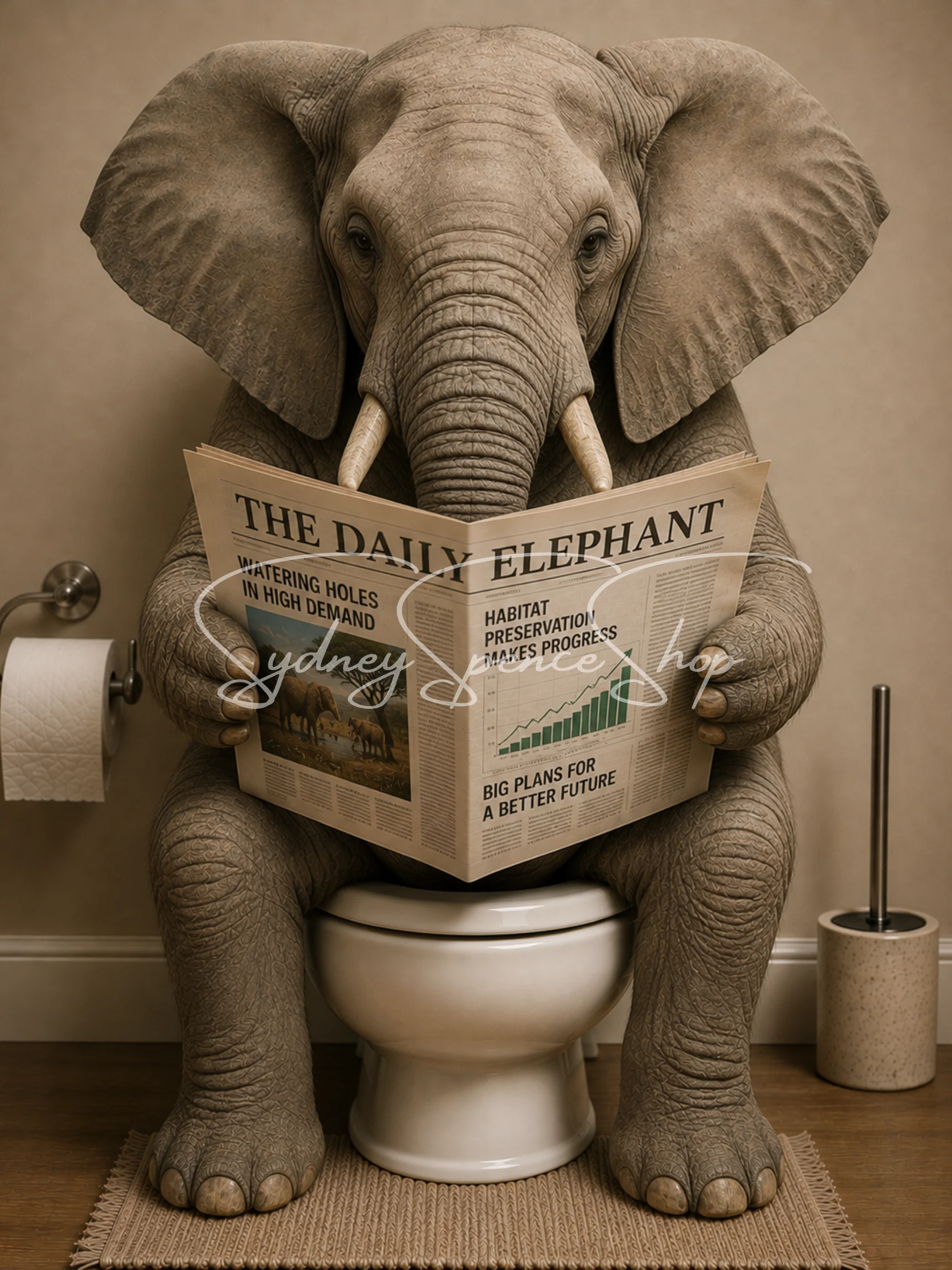Animals in the Bathroom Poster Graphics Bundle product image (9)