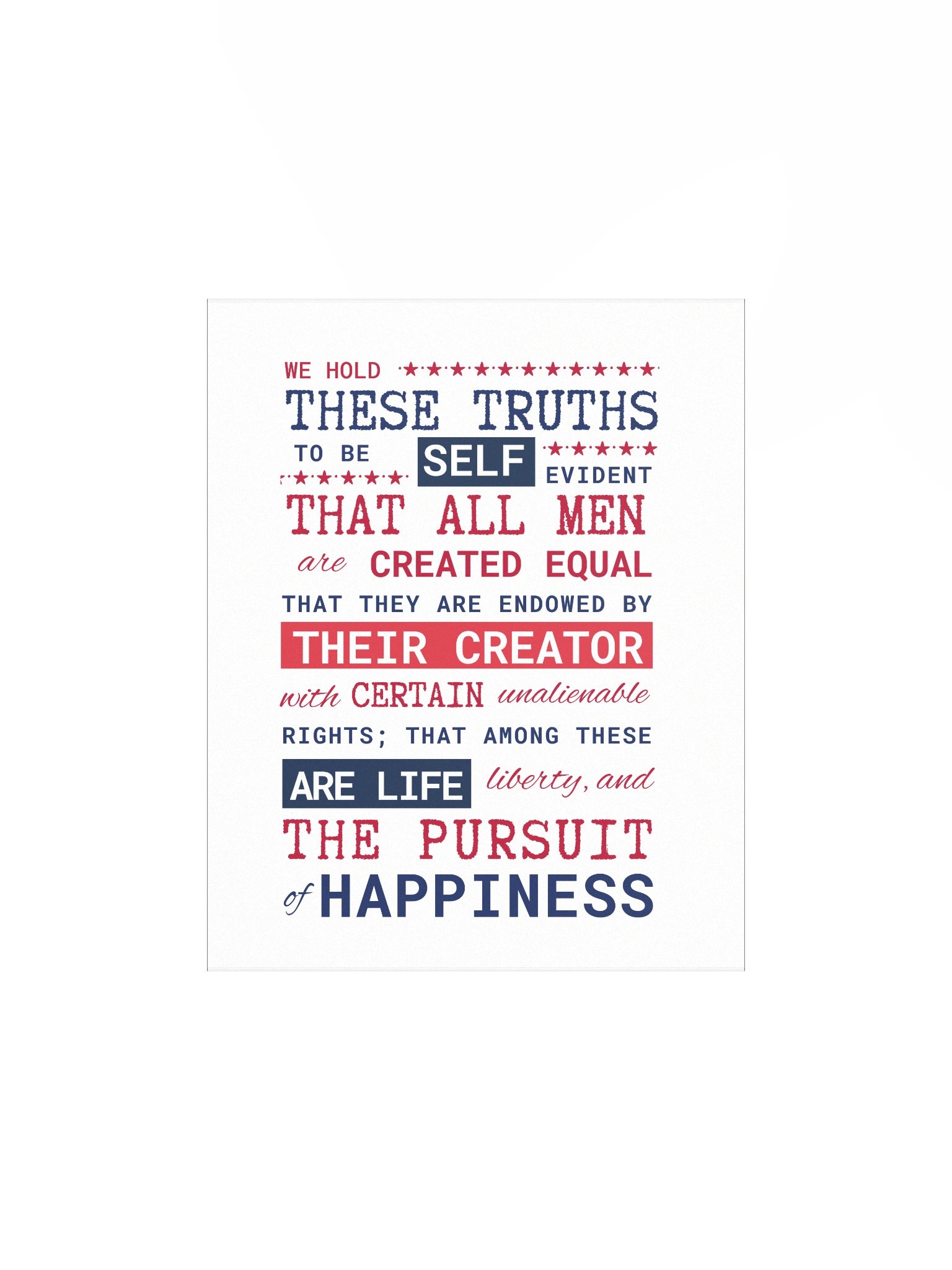 Declaration of Independence Quote — Patriotic Wall Poster product image (3)