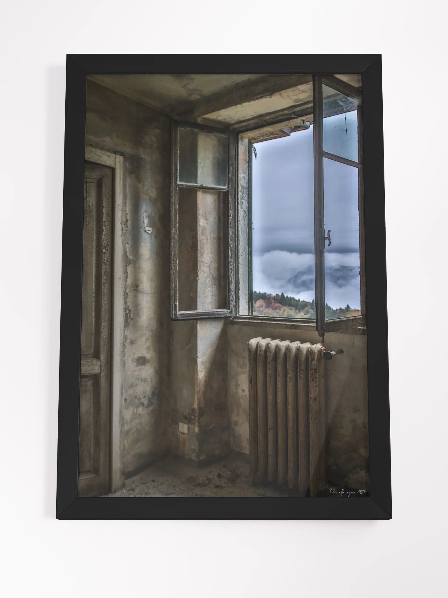 Print Fine Art - Forgotten Passage - Abandoned Window with Misty Mountain View product image (8)