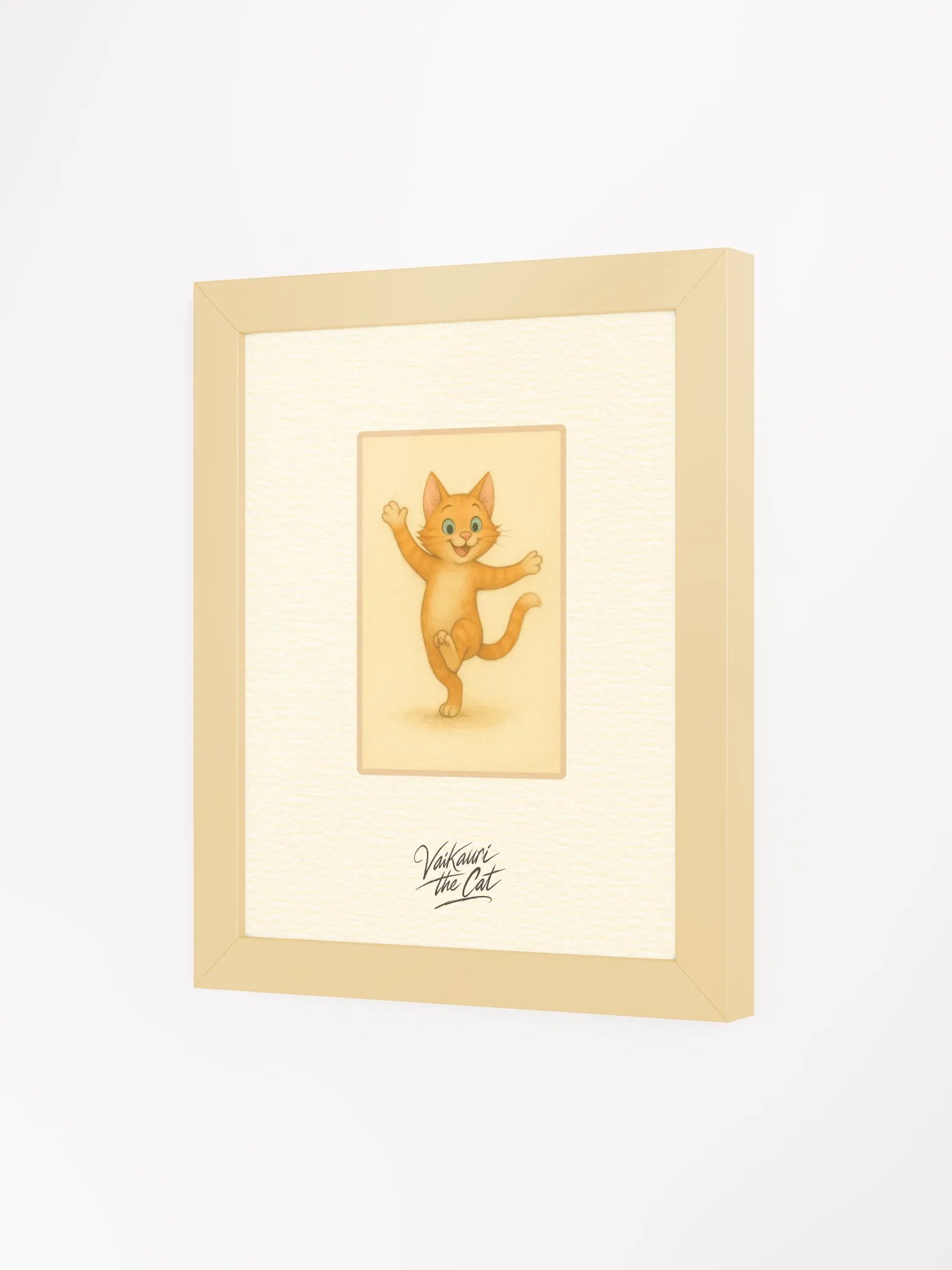 Whimsical Vaikauri Cat Framed Artprint product image (5)