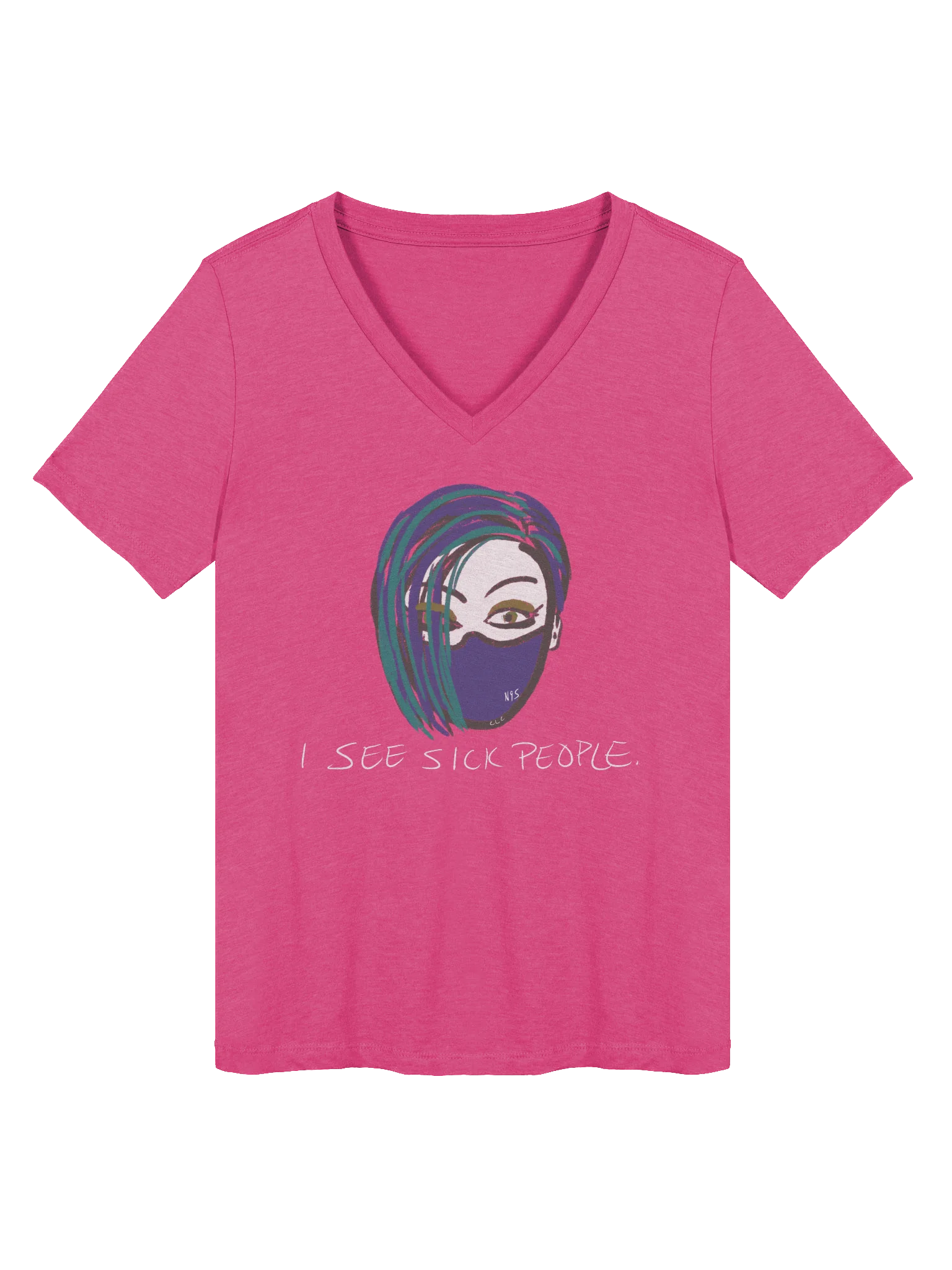 I See Sick People v-neck tee product image (1)