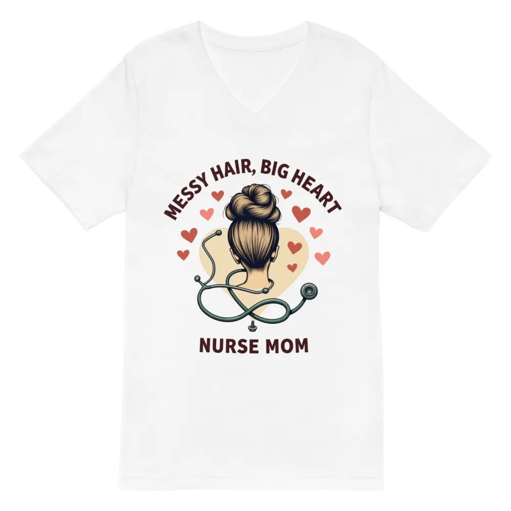 Heartfelt Nurse Mom V-Neck Tee product image (2)