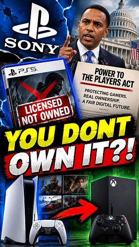 Sony Went TOO FAR… Now CONGRESS Is Getting Involved! #Sony #PlayStation #PowerToThePlayersAct #PS5 #NoDiscNoBuy