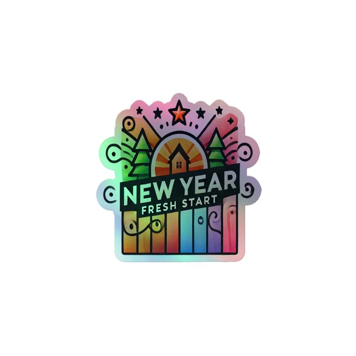 Fresh Start Holographic Sticker Sheet product image (1)
