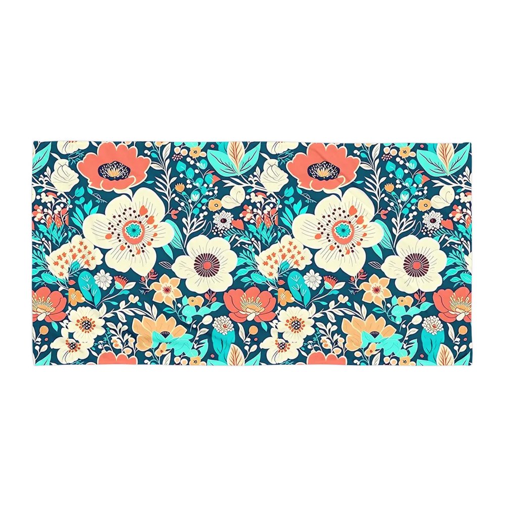 Flowers and Blue Towel product image (1)