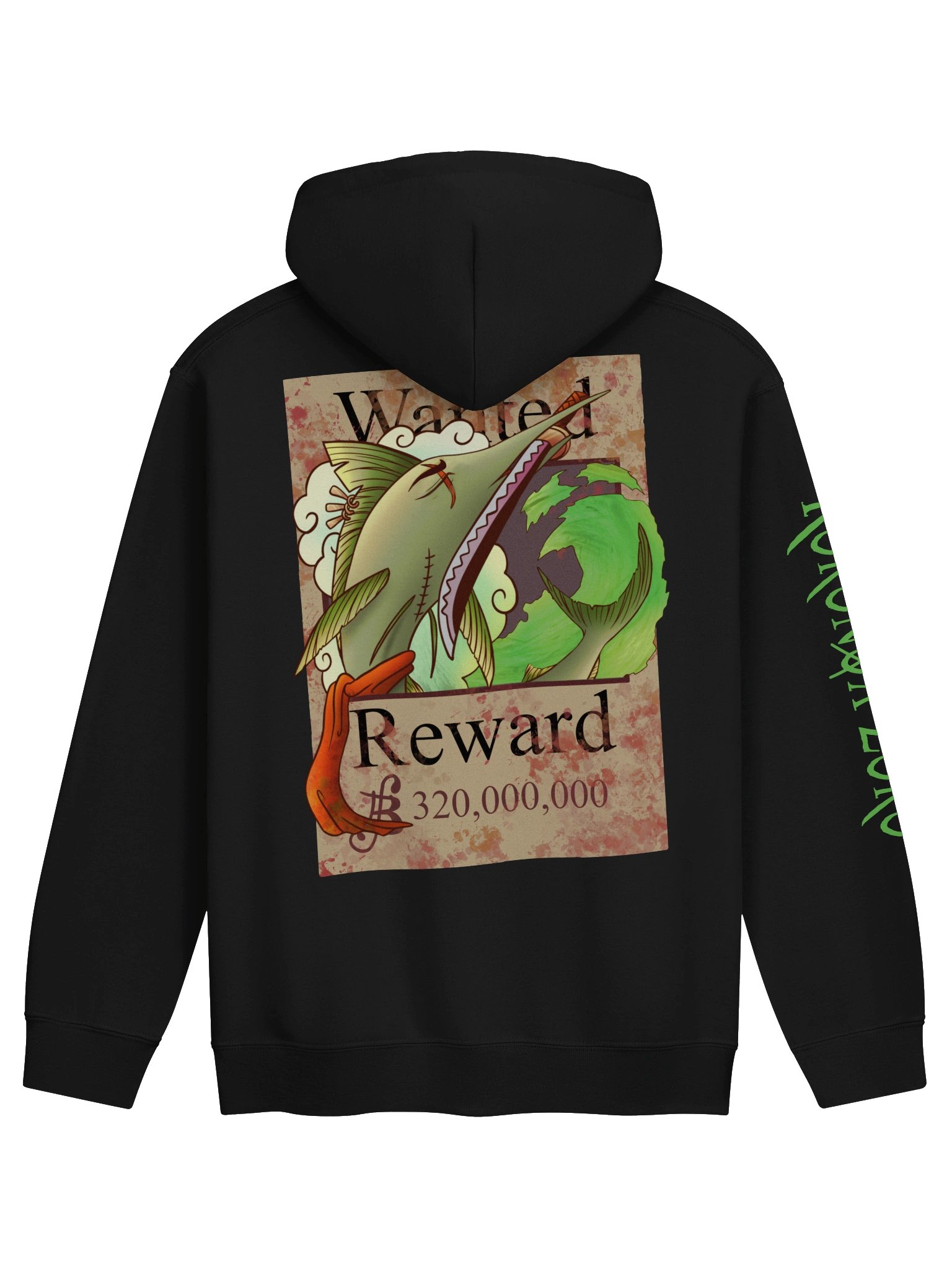 Shark Hunter Zoro Hoodie w/ Colored Text product image (1)