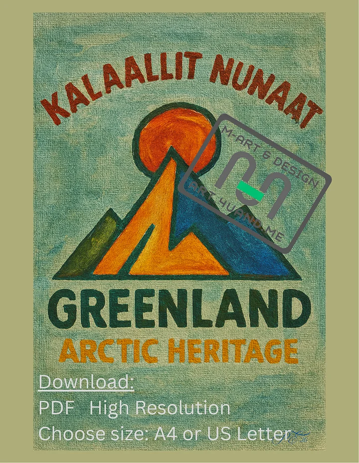 Kalaallit Nunaat – Greenland Arctic Heritage Poster (PDF Download) Size US Letter product image (1)