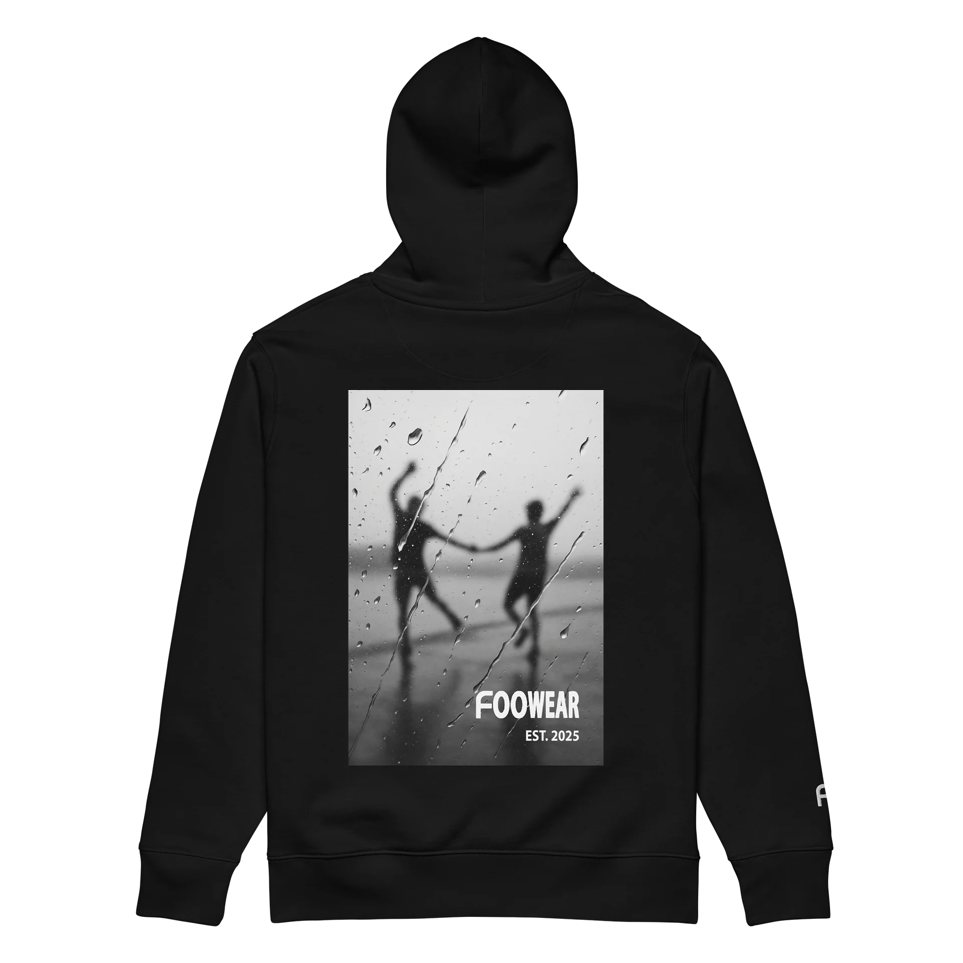Embroidered Monogram Hoodie in Black with Backprint product image (6)
