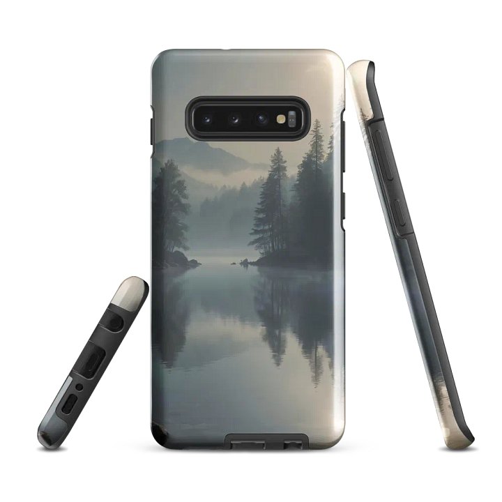 Tranquil Mist Samsung Tough Case – Serene Lake Landscape Design product image (3)