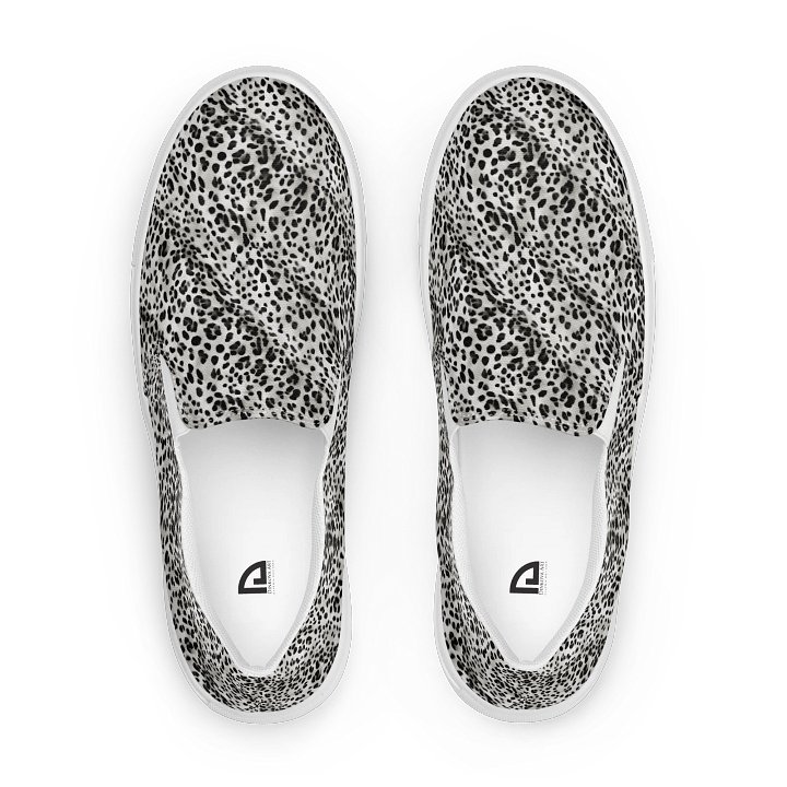 Grey Leopard Woman Canvas Shoes product image (1)
