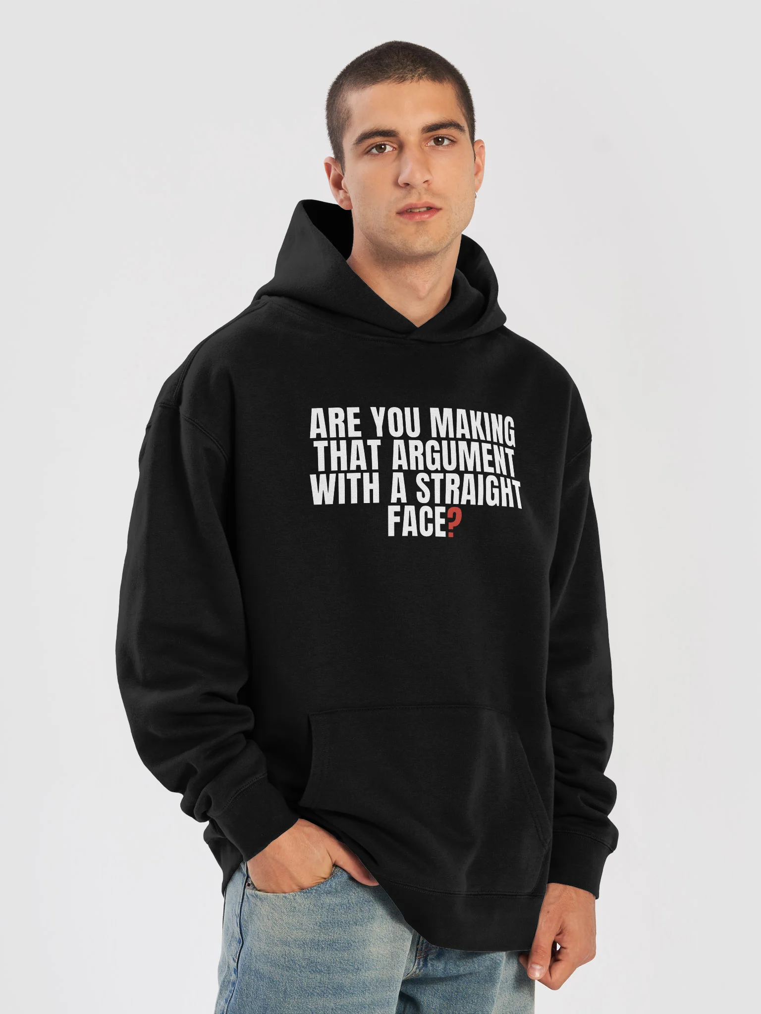 Straight Face? — Hoodie product image (55)