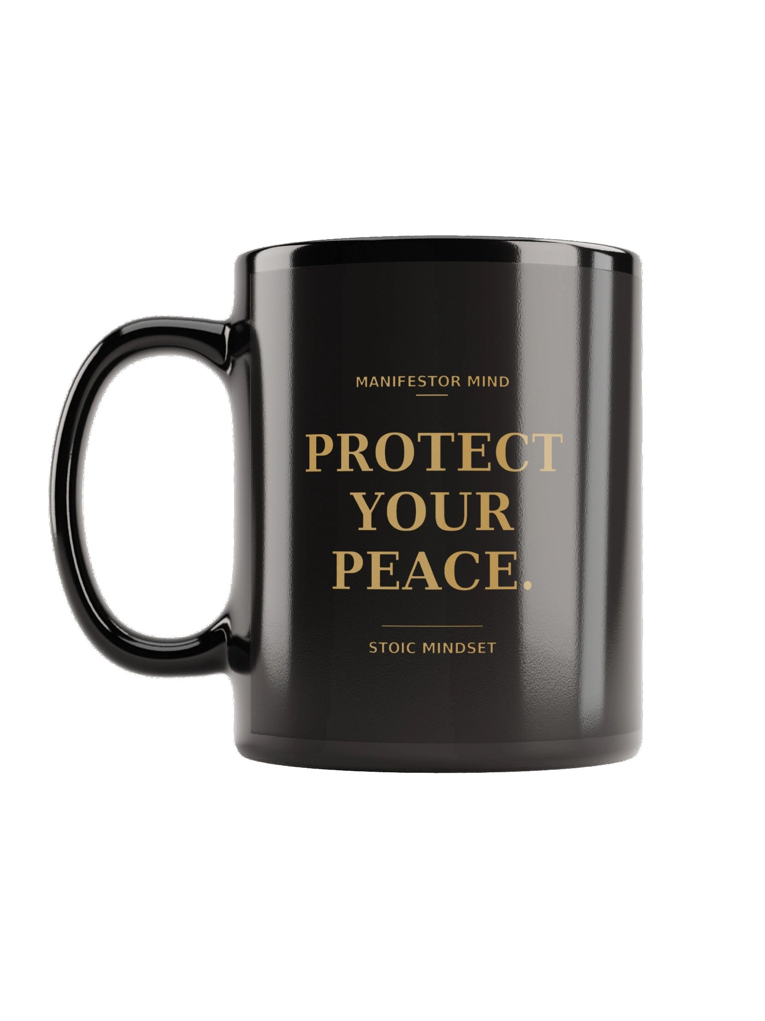 PROTECT YOUR PEACE. Manifestor Stoic Mug | Human Design Energy Shield product image (1)