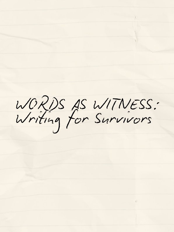 Words as Witness (Workshop) product image (1)