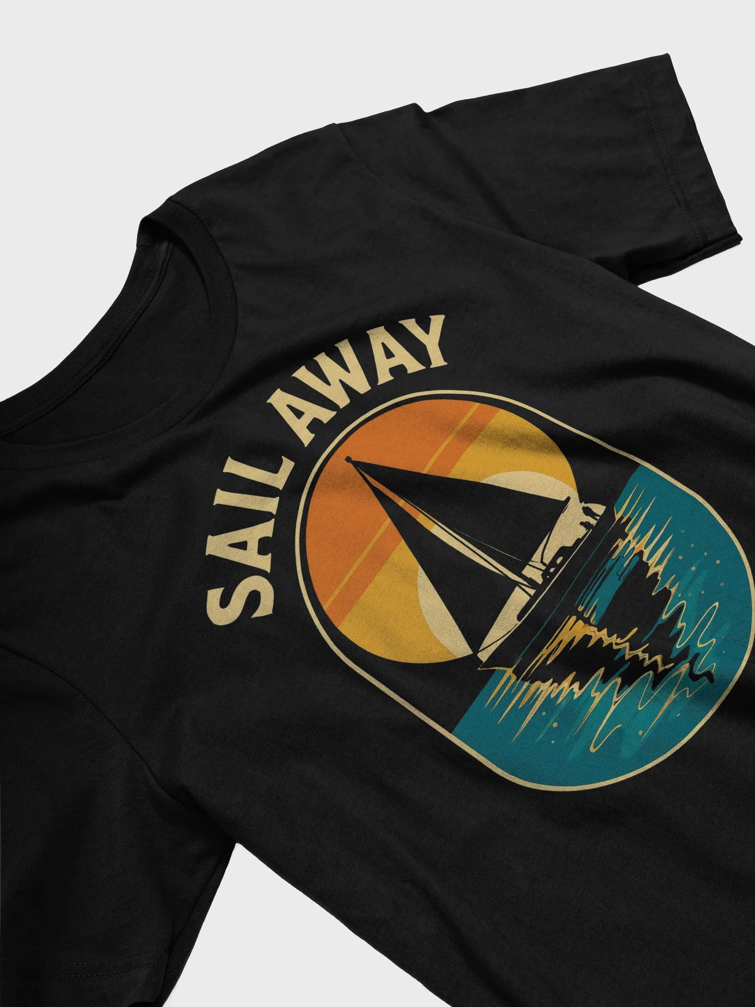 Sail Away – Retro Sunset Sailing Artwork product image (8)