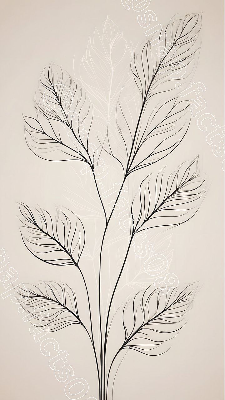Nature’s Whisper – Delicate Botanical Illustration product image (1)