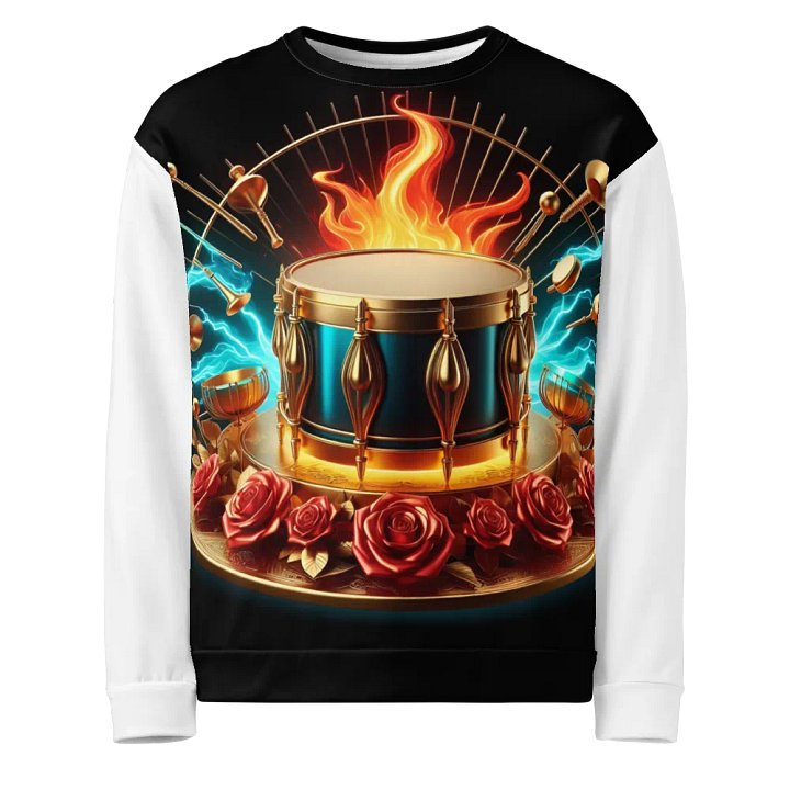 Ornate Rhythmic Golden Drum - Unisex Sweatshirt #6 product image (1)