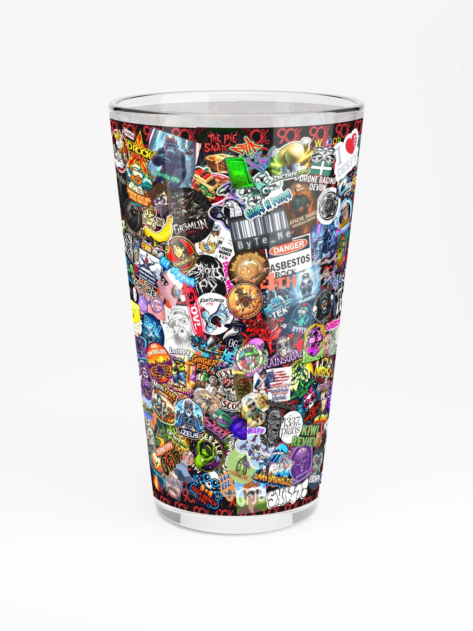 2026 Sticker Bomb Pint Glass product image (3)
