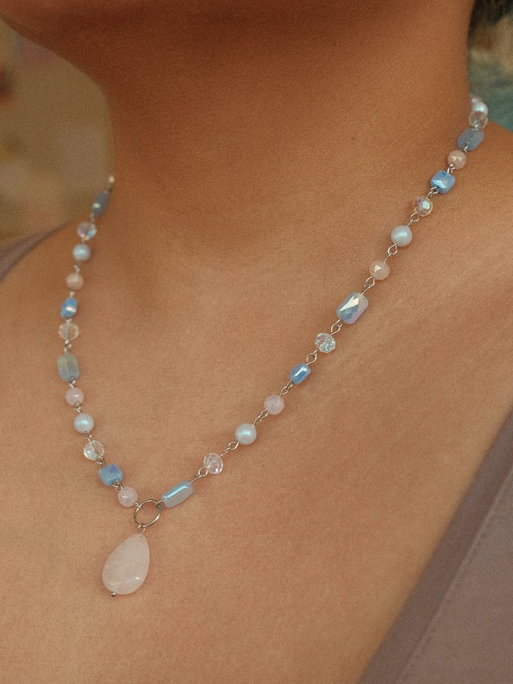 Rose Quartz Pastel Necklace product image (2)