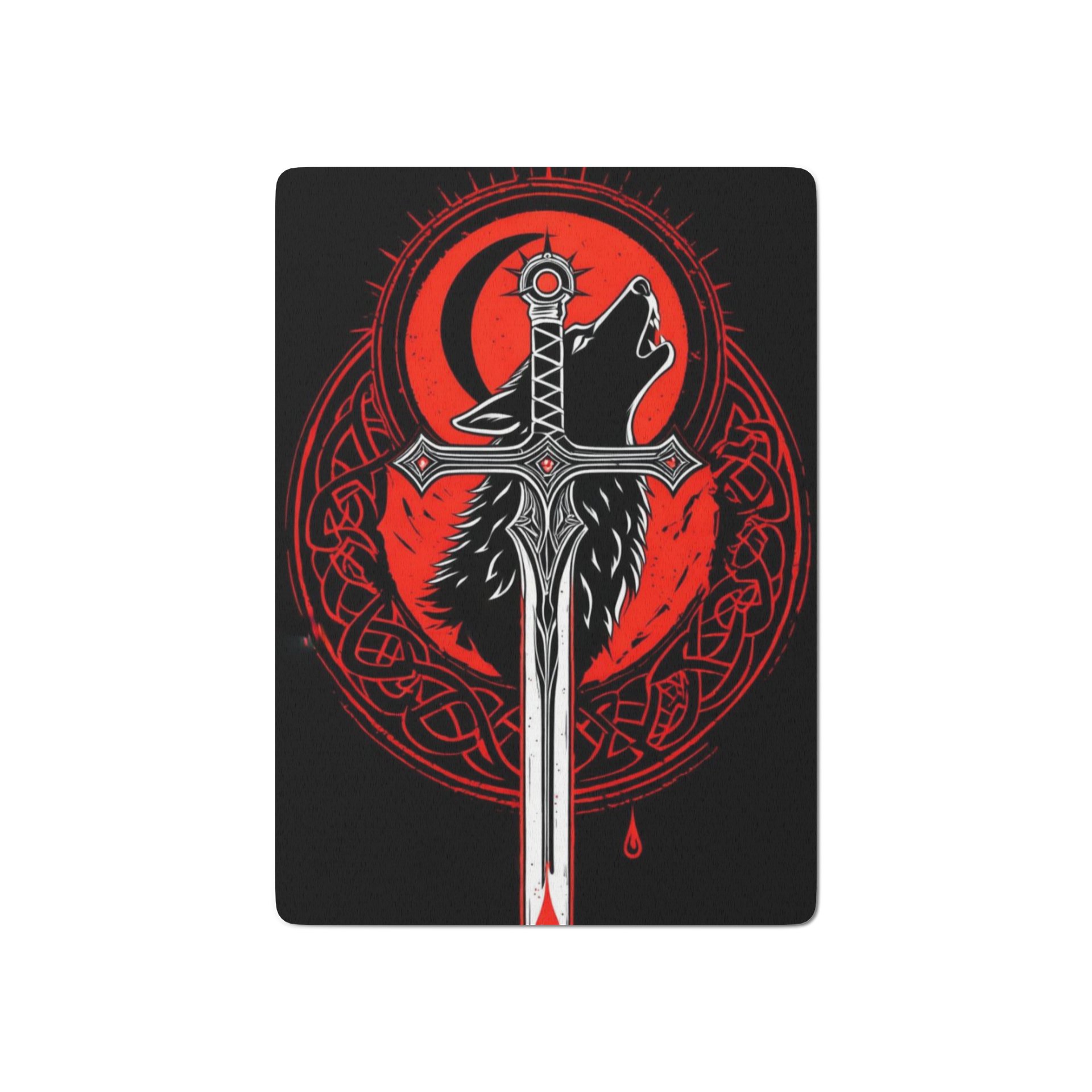 Howling Wolf Sword Poker Cards product image (1)