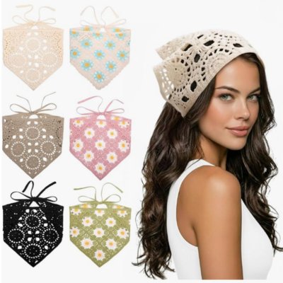 The Garden Wrap — Crochet Lace Bandana product image (1)