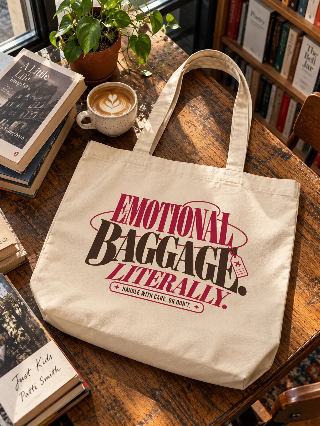Emotional Baggage – Funny Organic Cotton Tote Bag product image (1)