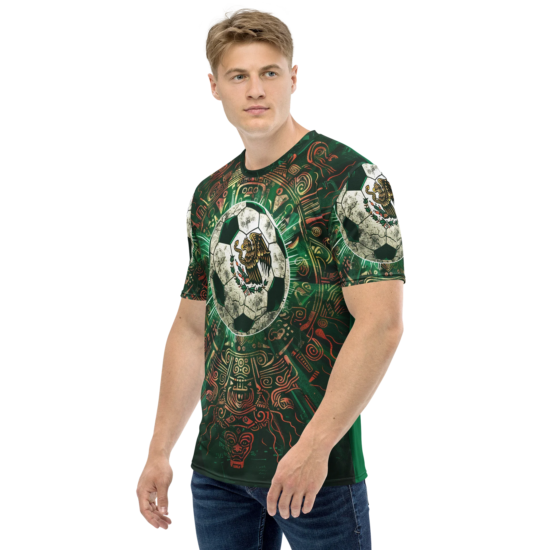 Mexico Mens Fantasy Football Shirt | Camiseta de fútbol de fantasía para hombre de México product image (6)