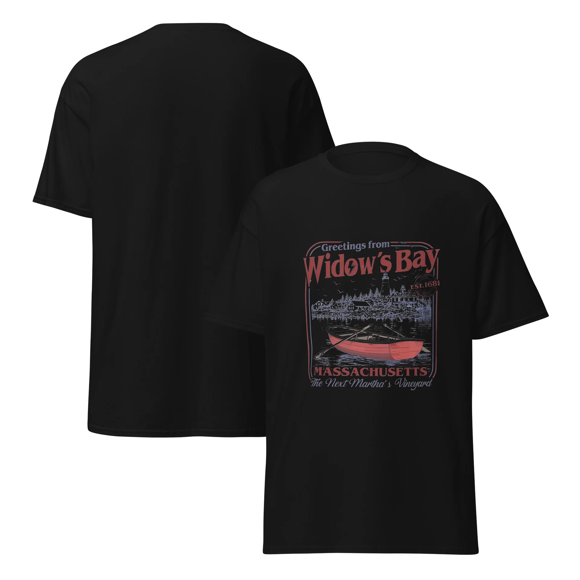 Greetings From Widow’s Bay Shirt – Vintage Coastal Graphic Tee product image (21)