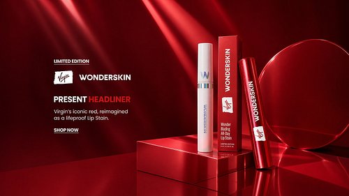 Wonderskin Headliner - A New Red Lip Stain With VirginWonderskin’s new red separates the finished stain from its blue applica...
