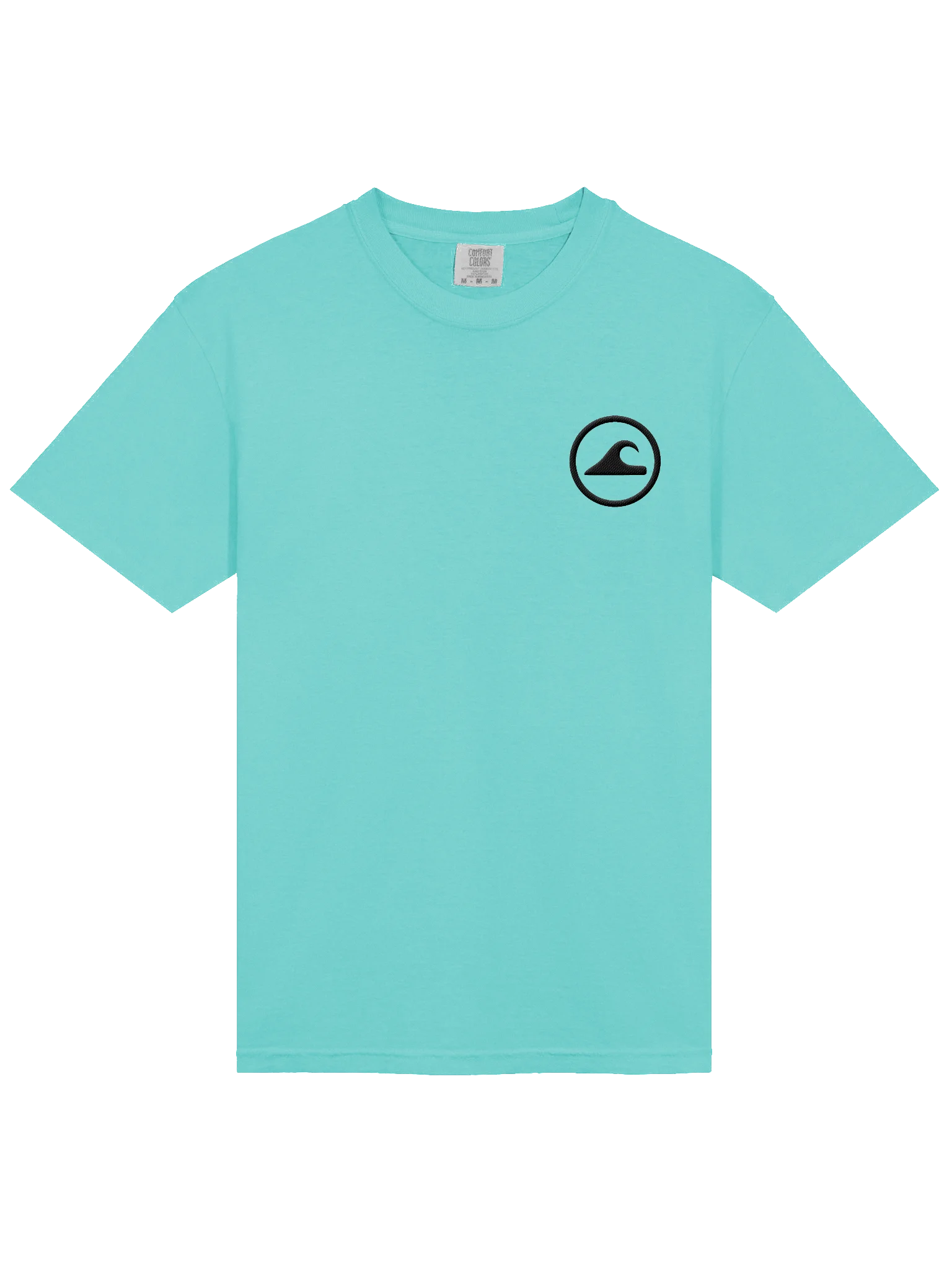Embroidered Wave Rider Comfort Colors Garment-Dyed Heavyweight T-Shirt (Black-on-Color) product image (11)
