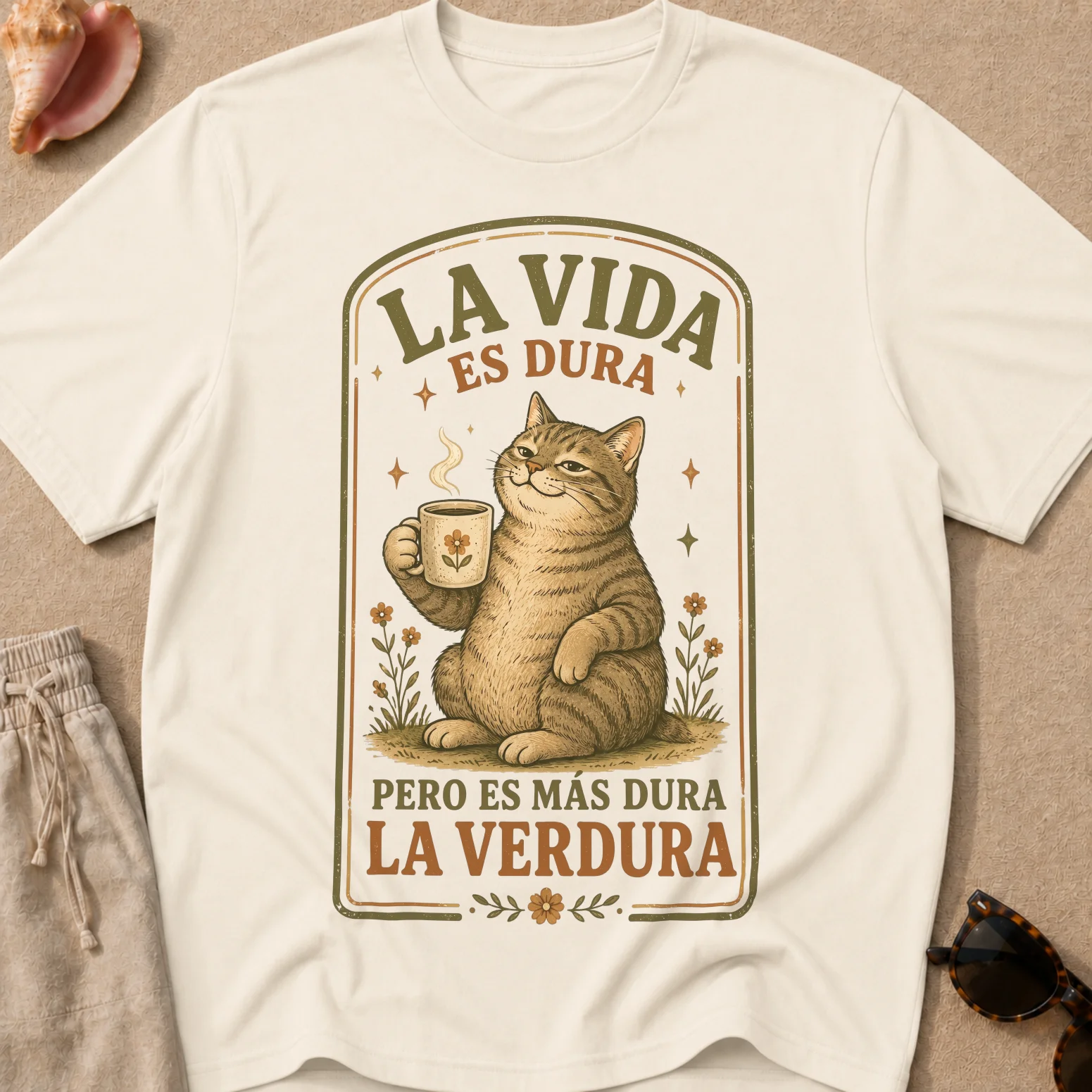 La Vida es Dura Pero es Más Dura la Verdura Camiseta Unisex product image (1)