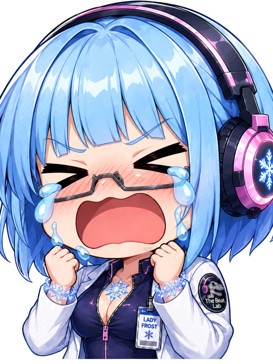 Lady Frost Crying Emote - Die Cut Sticker product image (1)
