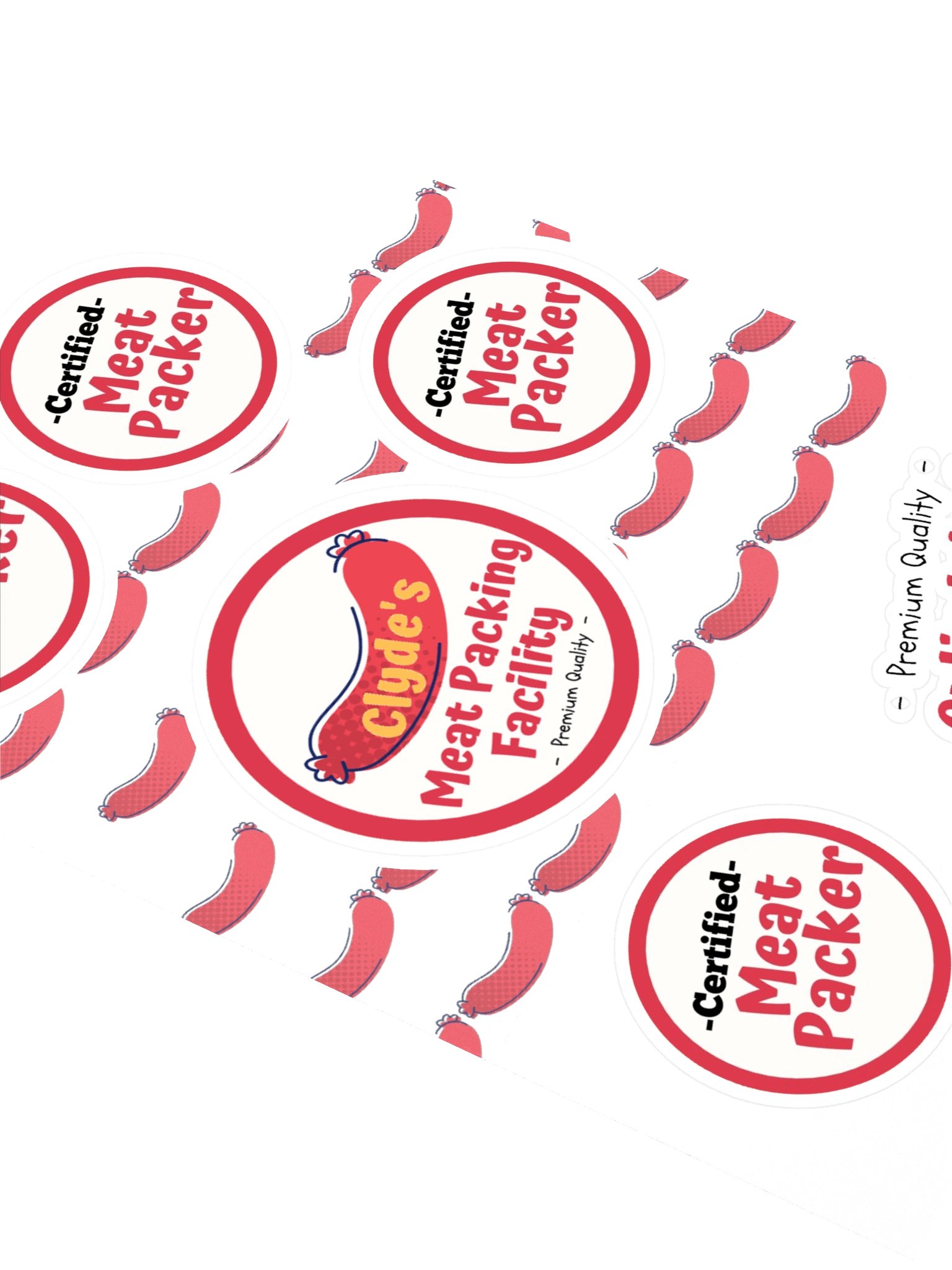 Clyde's Meat Packing Facilty | Kiss Cut Sticker Sheet with Custom Background product image (2)
