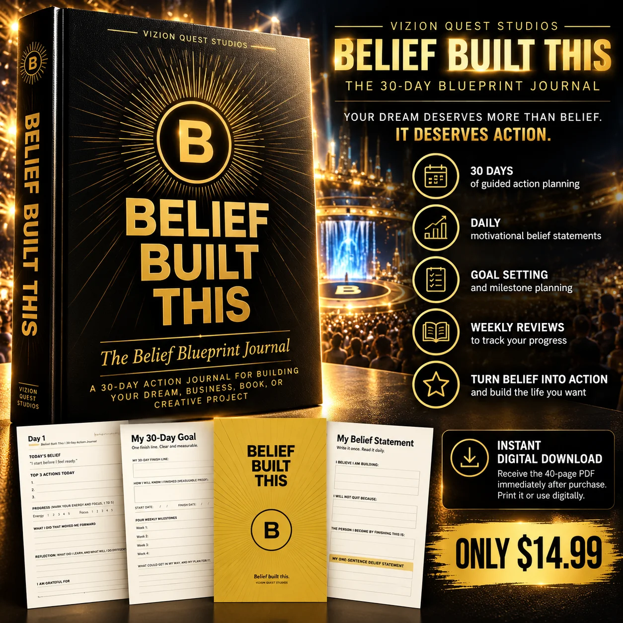 Belief Built This — 30-Day Blueprint Journal product image (1)
