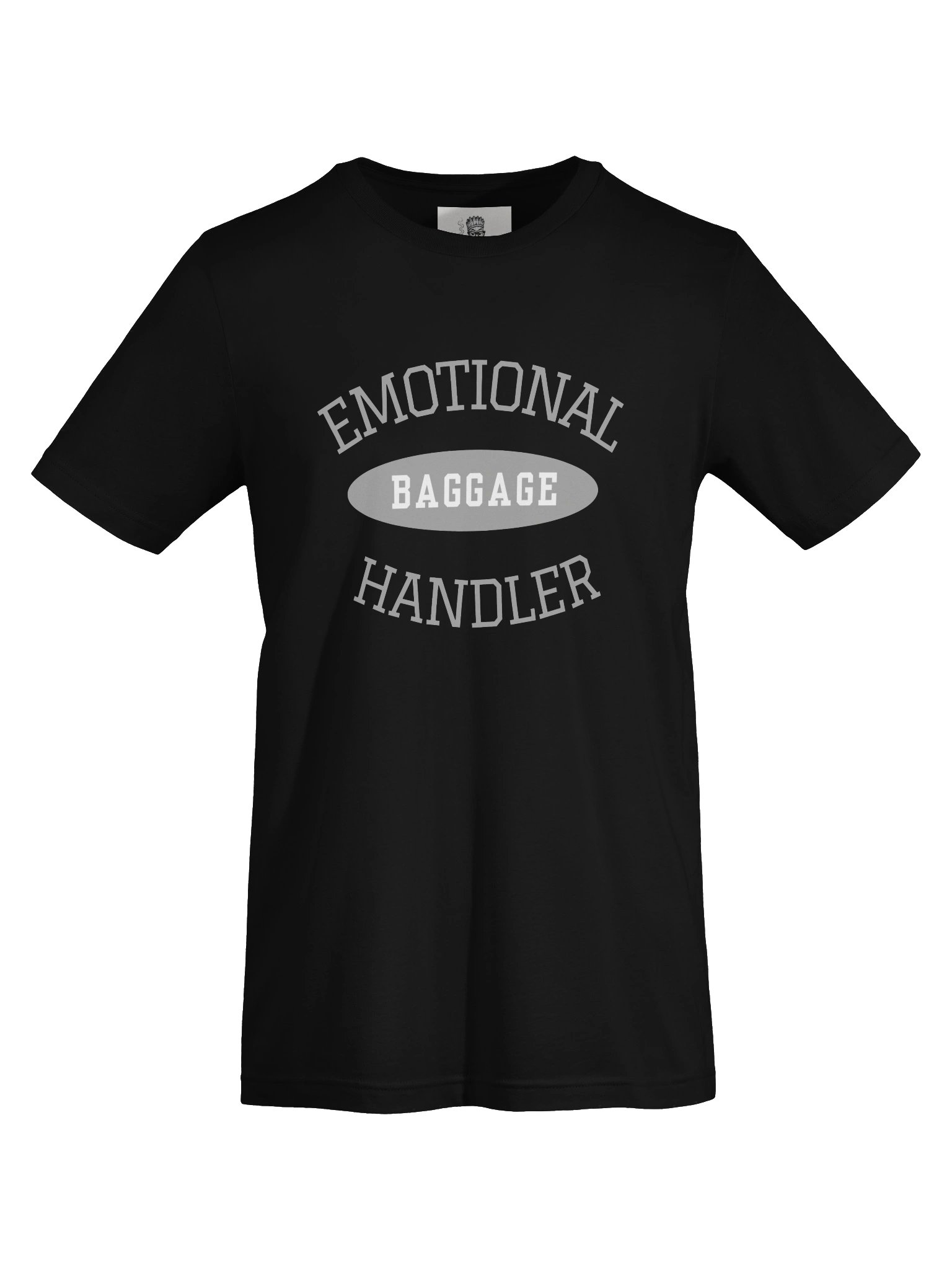 Emotional Baggage Handler T-Shirt - Gray and White Varsity Style product image (1)