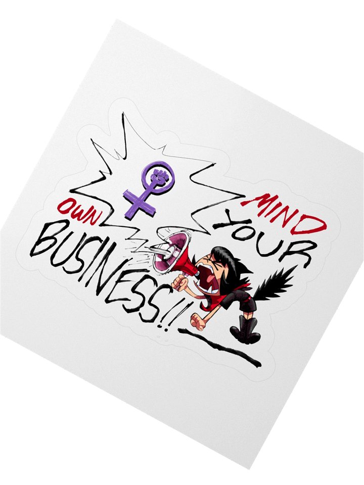 Alunya - “Mind Your Own Business!!” Sticker product image (4)
