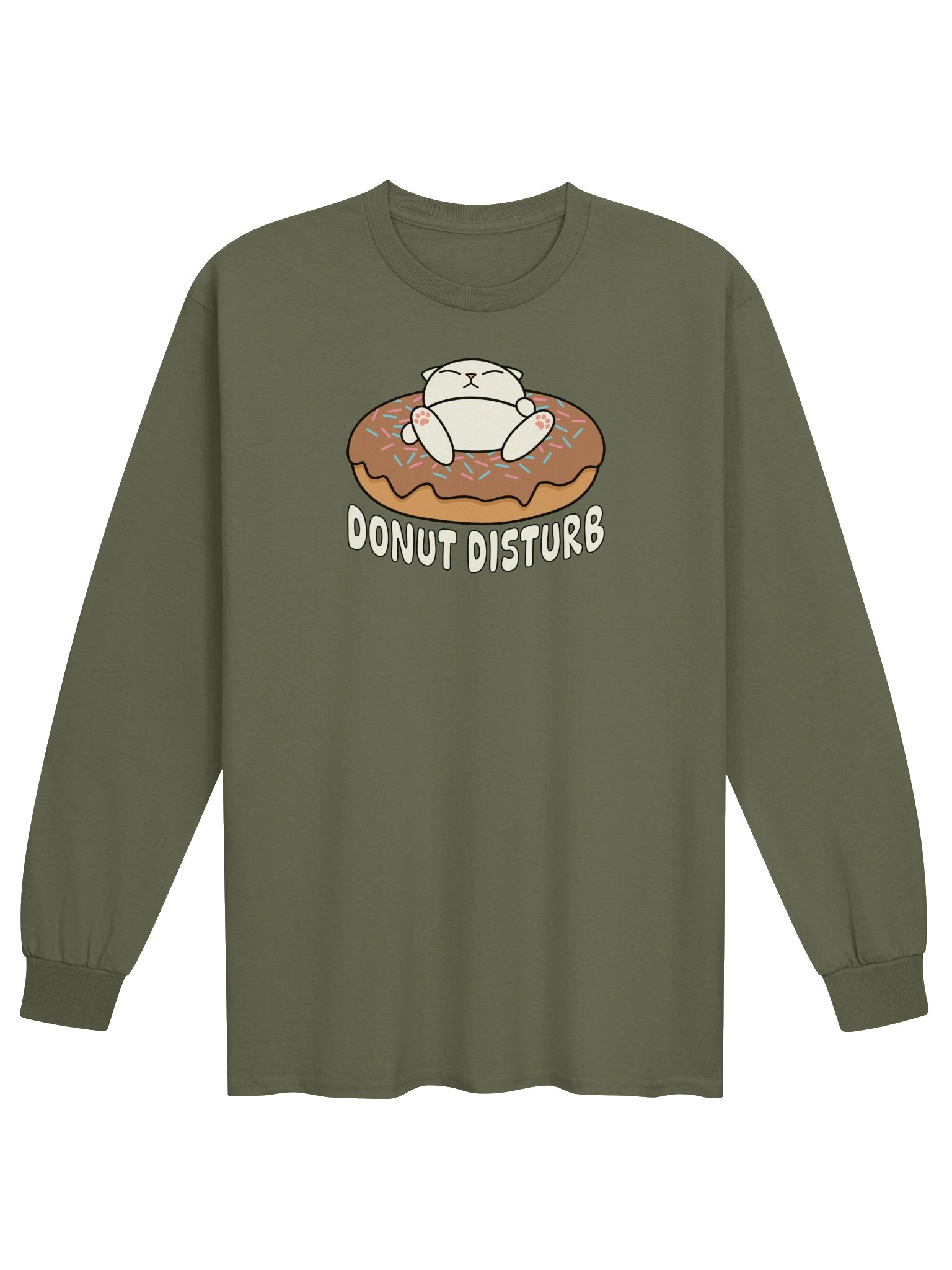 Donut Disturb Cat - Unisex Adult Long Sleeve T-shirt product image (1)