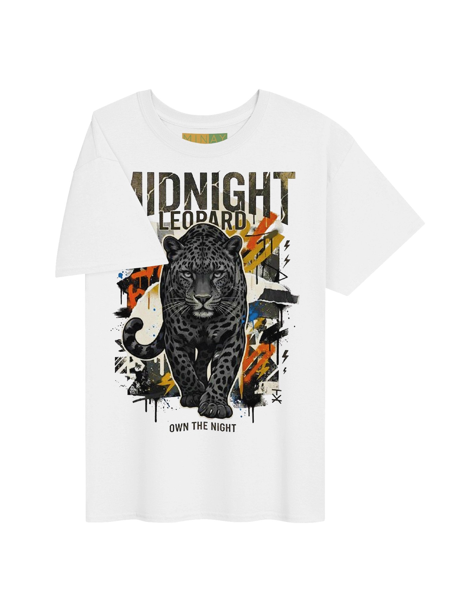 Midnight Leopard Grunge Graffiti Urban Streetwear Tee product image (113)