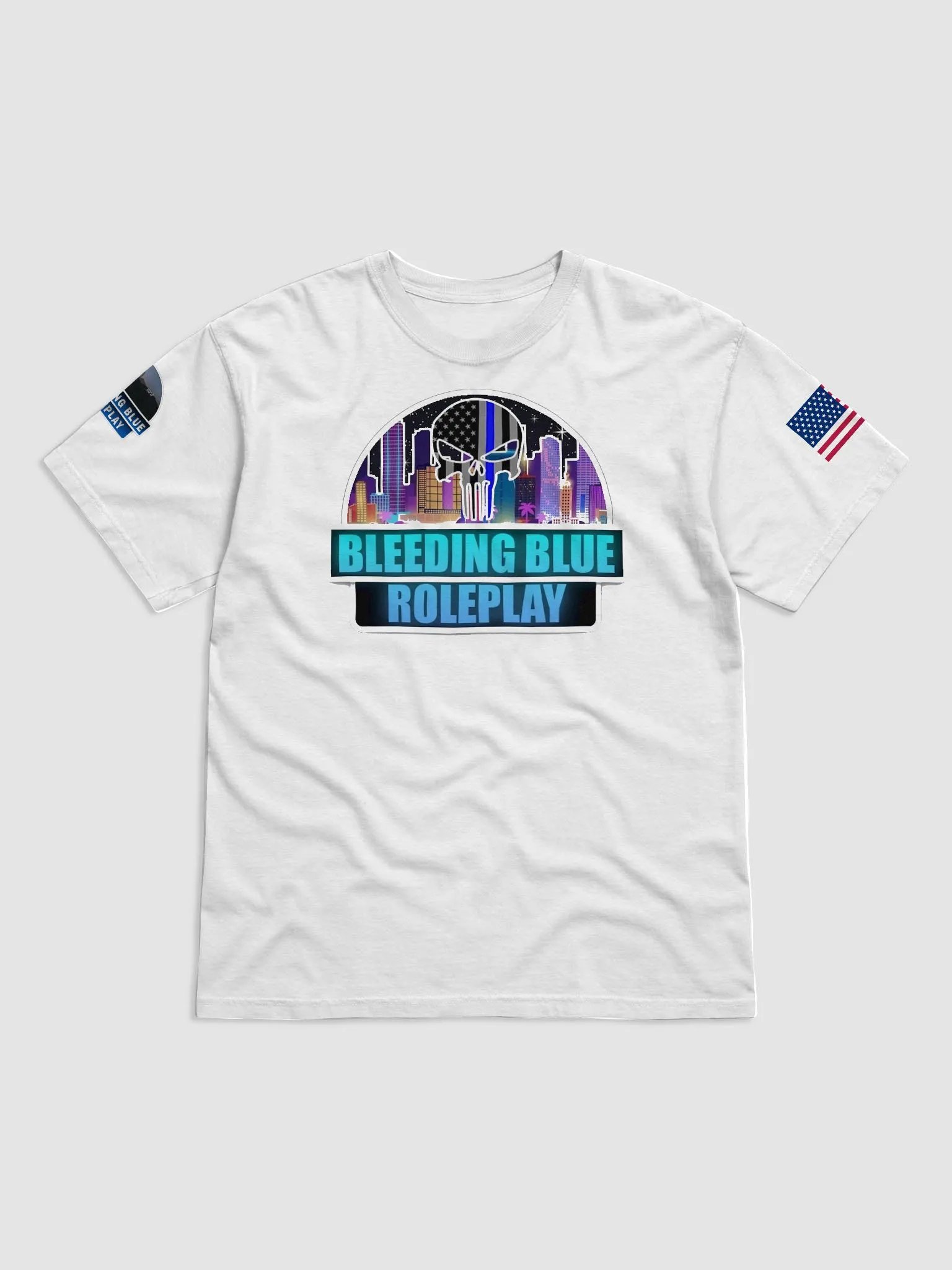 Bleeding Blue Roleplay Wht T product image (1)